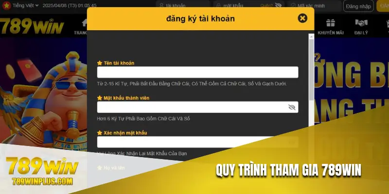 Quy trình tham gia 789WIN từ A đến Z